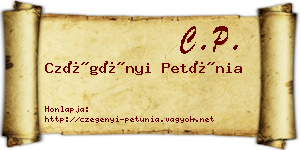 Czégényi Petúnia névjegykártya